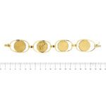 bracciale oro giallo con sterline foto paragone righello per misura gioiello lunghezza in cm