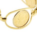 zoom dettaglio sterlina di bracciale oro