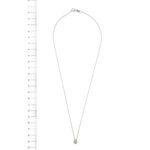 collana punto luce maglia rolò in oro bianco con diamante foto paragone righello per misura gioiello in cm