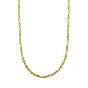Collana maglia occhio di pernice in oro giallo 18kt e martellata.