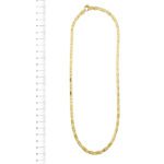 collana maglia occhio di tigre /pernice in oro giallo foto paragone righello per misura gioiello in cm lunghezza