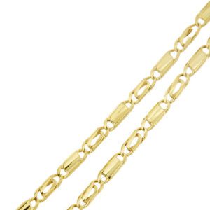 dettaglio zoom maglia occhio di tigre su collana oro giallo