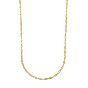 Collana lunga in oro rosa 18kt maglia marina rigata.