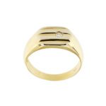 anello oro giallo uomo con diamante