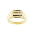 anello oro giallo uomo con diamante 2