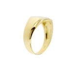 anello oro giallo uomo con diamante lato 3