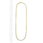 collana oro giallo Fope maglia popcorn foto paragone righello per misura lunghezza gioiello in cm