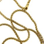 dettaglio maglia pop corn collana Fope in oro giallo