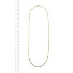 collana oro giallo maglia a segmenti catena brand Chimento, foto paragone righello per misura gioiello lunghezza in cm