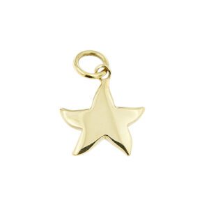 Ciondolo Dodo a forma di stella marina in oro giallo 18kt, significato/messaggio: "CHI MI TROVA E' FELICE". Brand: Dodo.