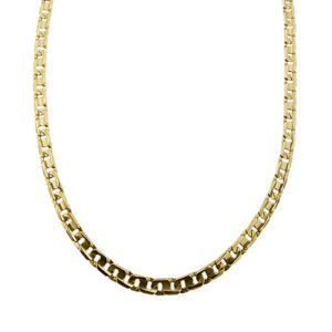 Collana uomo maglia a esse in oro giallo 18kt con chiusura a moschettone.