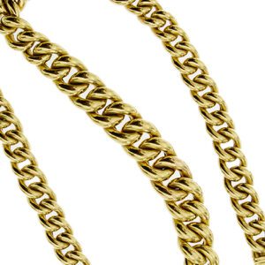 collana oro giallo maglia groumette degradé zoom