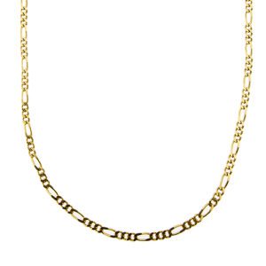 Collana uomo maglia figaro (grumette 3+1) in oro giallo 18kt fine con chiusura brevettata del brand: Chini.