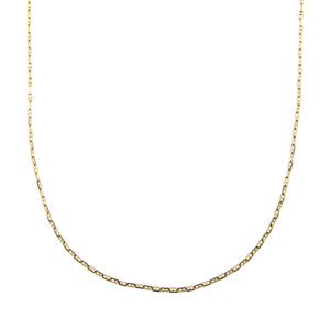 Collana uomo maglia traversino forzatina in oro giallo 18kt fine con chiusura a moschettone. Brand: Unoaerre.