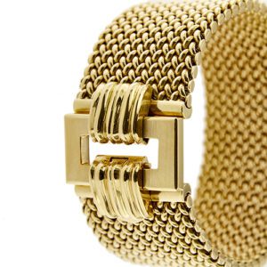 zoom dettaglio bracciale a fascia in oro giallo