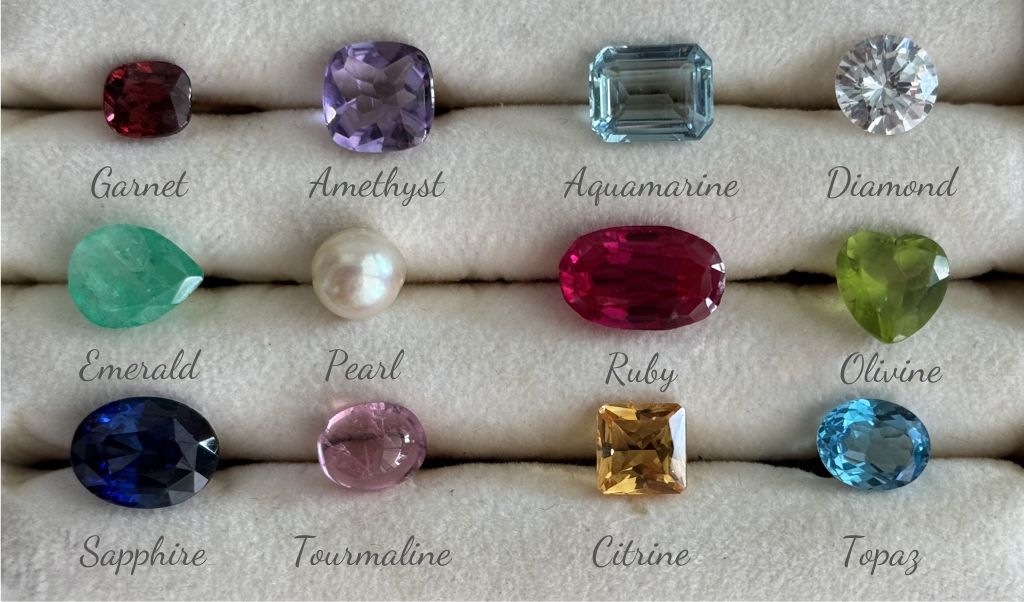 Foto blog inglese: pietre del mese - birthstones - stone of the month