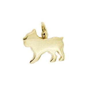 Ciondolo Dodo a forma di cane in oro giallo 18kt, significato/messaggio: “AMICI PER SEMPRE”.