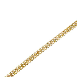 dettaglio maglia coda di volpe su bracciale oro giallo Unoaerre