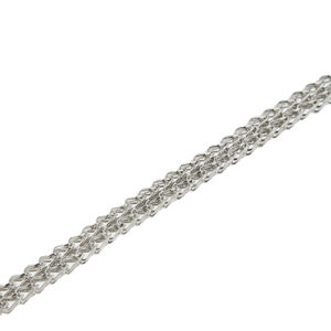 dettaglio maglia coda di volpe su bracciale oro bianco Unoaerre