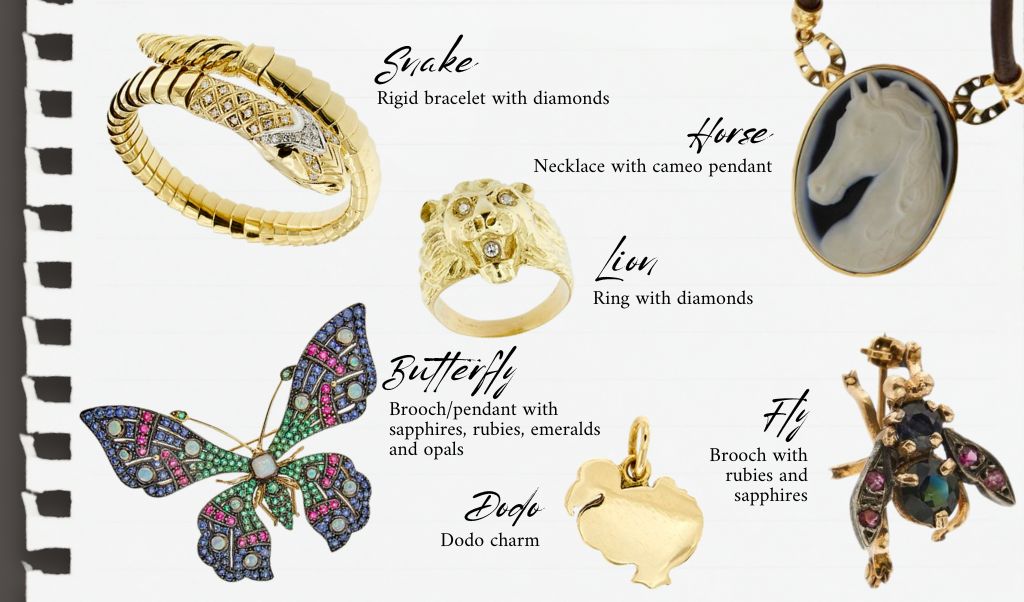 Foto blog articolo INGLESE: gioielli oro animalier - animalier gold jewels