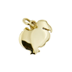 Ciondolo Dodo a forma di aereo in oro giallo 18kt significato/messaggio: “SONO IL TUO DODO”. Brand Dodo.