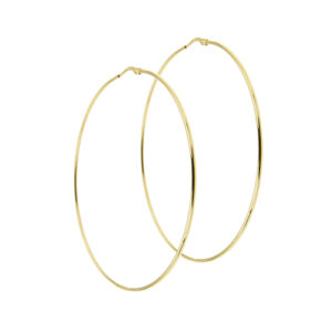 Orecchini a cerchio grande in oro giallo 18kt con chiusura a scomparsa.