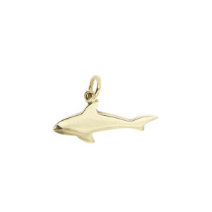 Ciondolo Dodo a forma di squalo, significato/messaggio: “SO DIFENDERMI”, in oro giallo 18kt. Brand: Dodo.