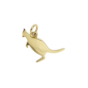 Ciondolo Dodo a forma di canguro in oro giallo 18kt, significato/messaggio: “CON TE MI SENTO SICURO”. Brand: Dodo.
