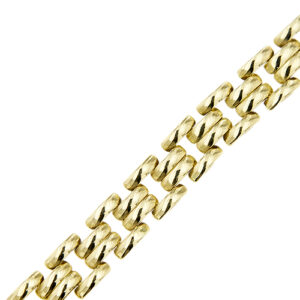 dettaglio maglia panthere di bracciale oro giallo