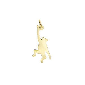 Ciondolo Dodo a forma di scimmia in oro giallo 18kt, significato/messaggio: “CON TE MI DIVERTO”. Brand: Dodo.