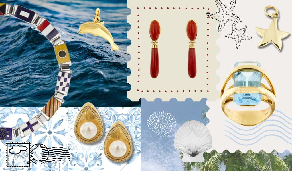 Foto articolo di blog: gioielli in oro ispirati alle bellezze marine