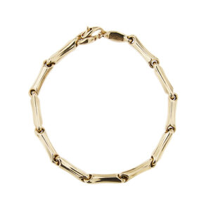Bracciale maglia a segmenti in oro rosa 18kt con chiusura a moschettone, collezione Bamboo. Brand: Chimento.