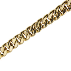 zoom dettaglio maglia groumette oro giallo bracciale